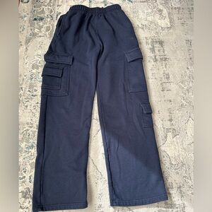 Garage - Navy Cargo Sweatpants with Multiple Pockets (XXS)